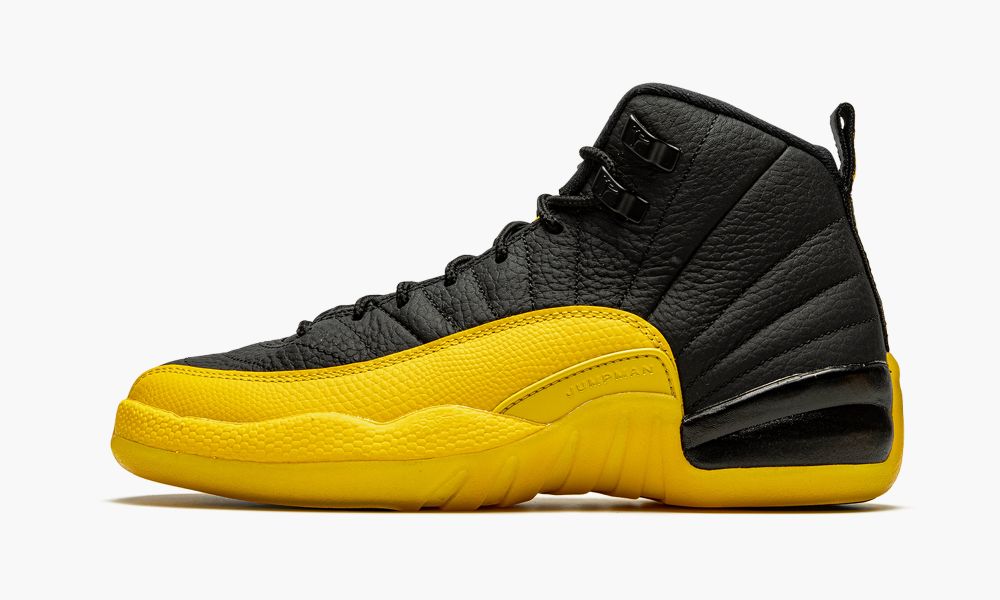 Nike Air Jordan 12 Retro GS "University Gold" Sko Barn Svarte Gul Gull | Norge-0471596