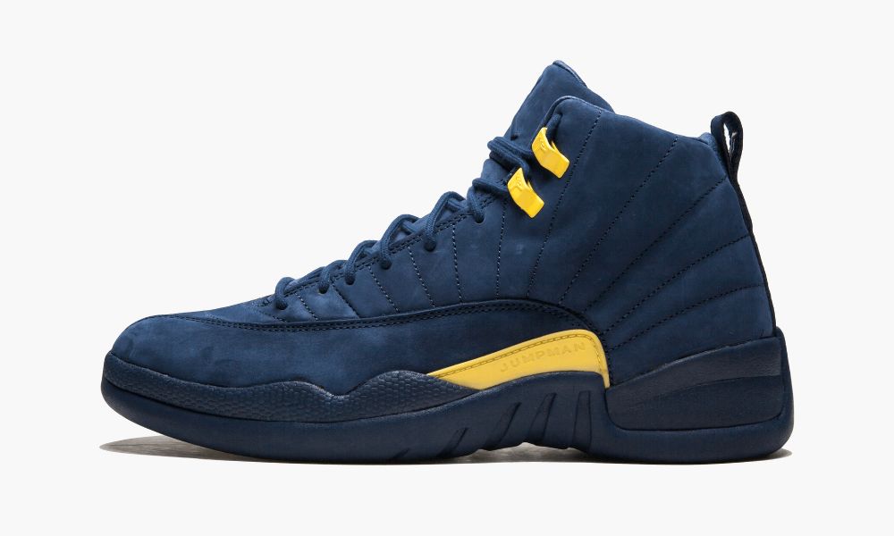 Nike Air Jordan 12 Retro "Michigan" Sko Herre Blå Oransje Marineblå | Norge-9324850