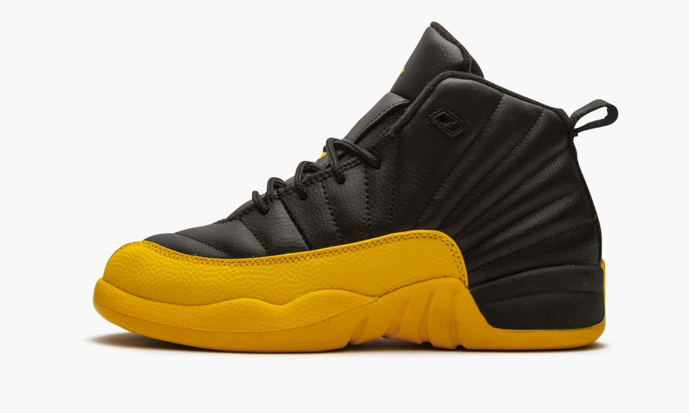 Nike Air Jordan 12 Retro (PS) "University Gold" Sko Barn Svarte Gul Gull Svarte | Norge-1436592