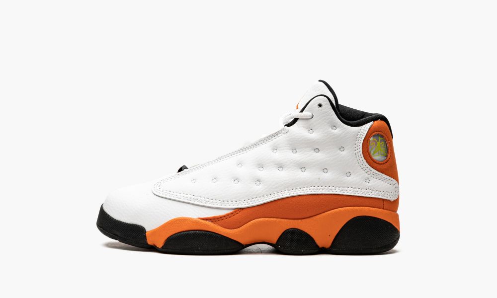 Nike Air Jordan 13 Retro PS "Starfish" Sko Barn Svarte Hvite Oransje | Norge-1764209