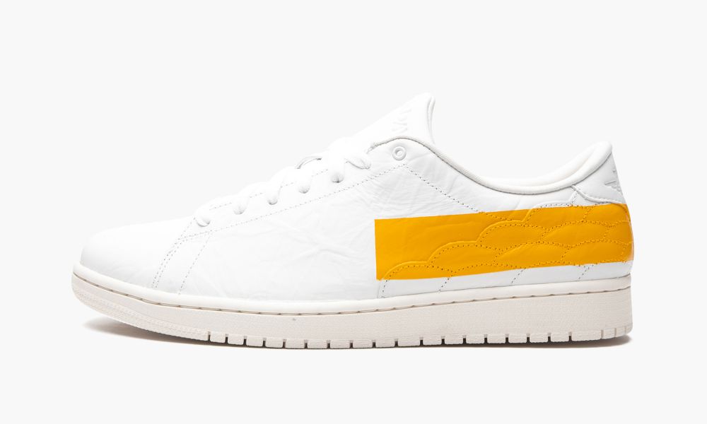 Nike Air Jordan 1 Centre Court "White University Gold" Sko Herre Hvite Gull | Norge-7165049