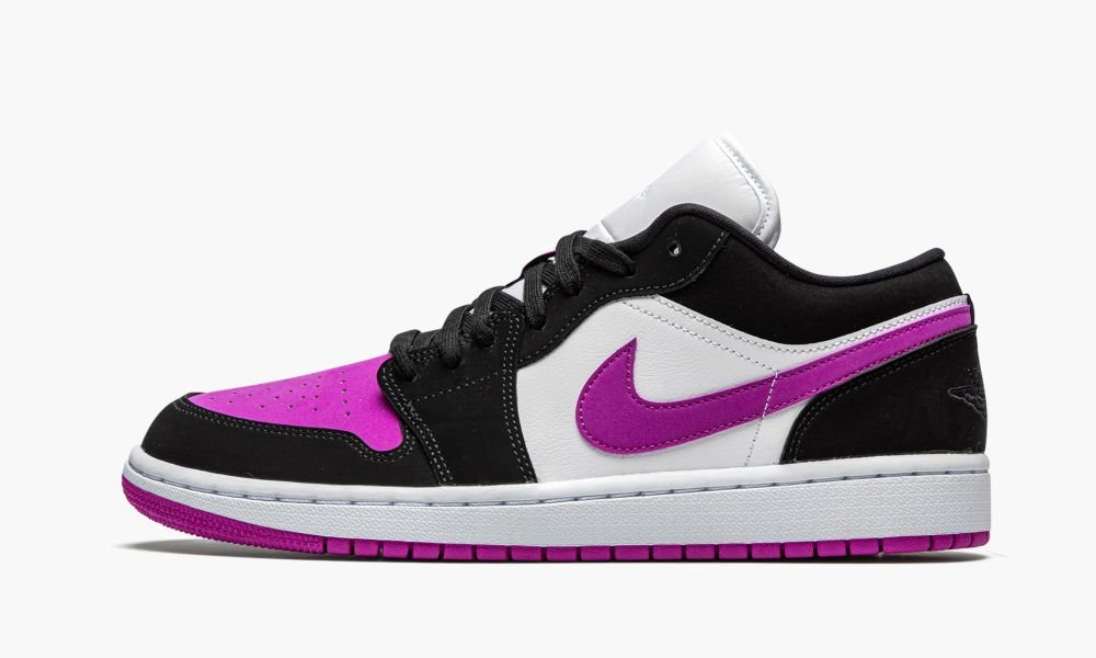 Nike Air Jordan 1 Low "Black/ Cactus Flower" Sko Dame Svarte Hvite Blomster | Norge-1470538