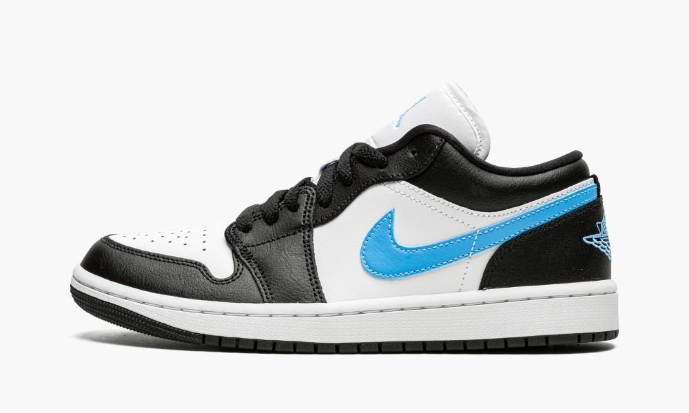 Nike Air Jordan 1 Low "Black / University Blue" Sko Dame Svarte Hvite Blå | Norge-8430912