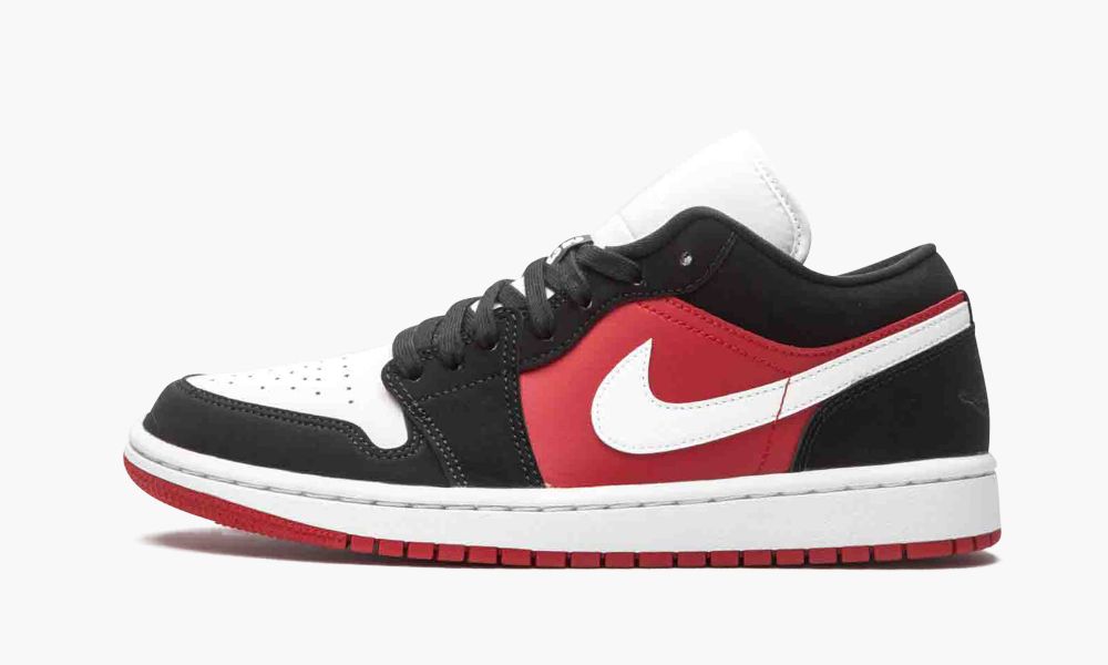 Nike Air Jordan 1 Low "Black / White / Gym Red" Sko Dame Svarte Rød Hvite | Norge-6835209