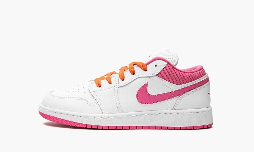 Nike Air Jordan 1 Low GS "Pinksicle" Sko Barn Hvite Oransje Rosa | Norge-3691257