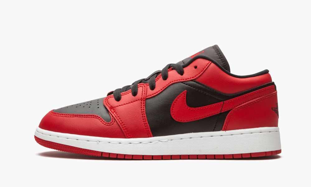 Nike Air Jordan 1 Low (GS) "Reverse Bred" Sko Barn Svarte Rød Hvite | Norge-8673519