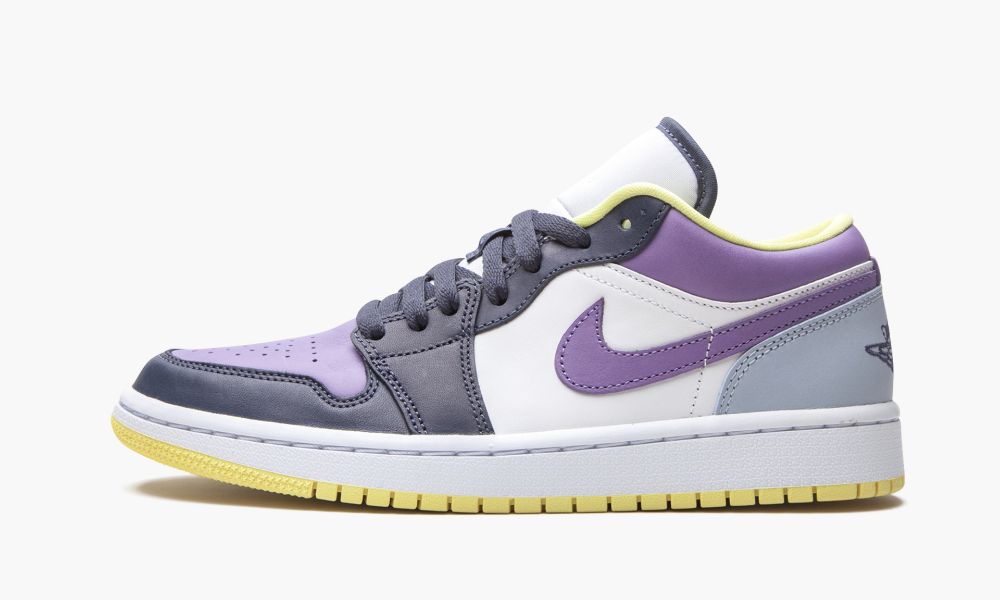 Nike Air Jordan 1 Low SE "Mismatched Purple / Magenta" Sko Dame Hvite Blå | Norge-7513486