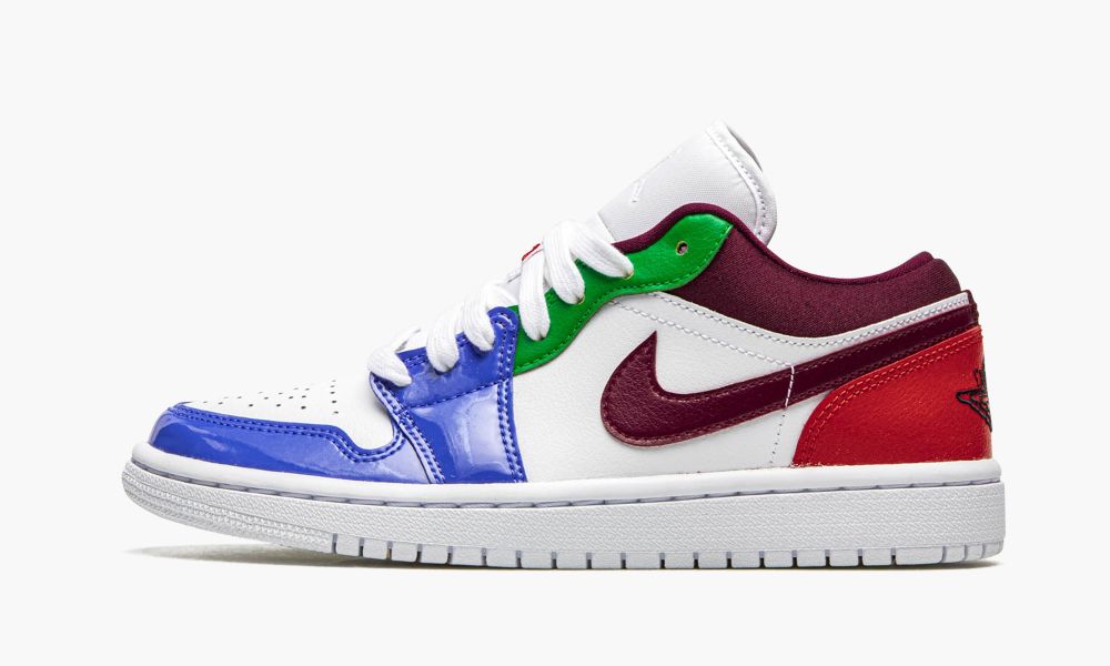 Nike Air Jordan 1 Low SE "White / Multicolor" Sko Dame Hvite Blå | Norge-9032641