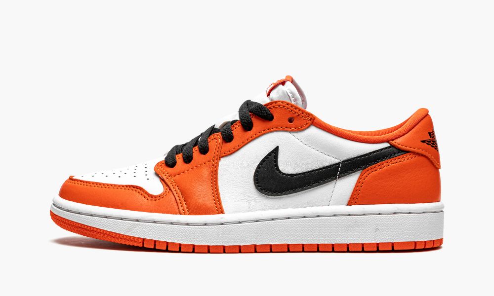 Nike Air Jordan 1 Low "Starfish" Sko Dame Svarte Hvite Oransje | Norge-0561473