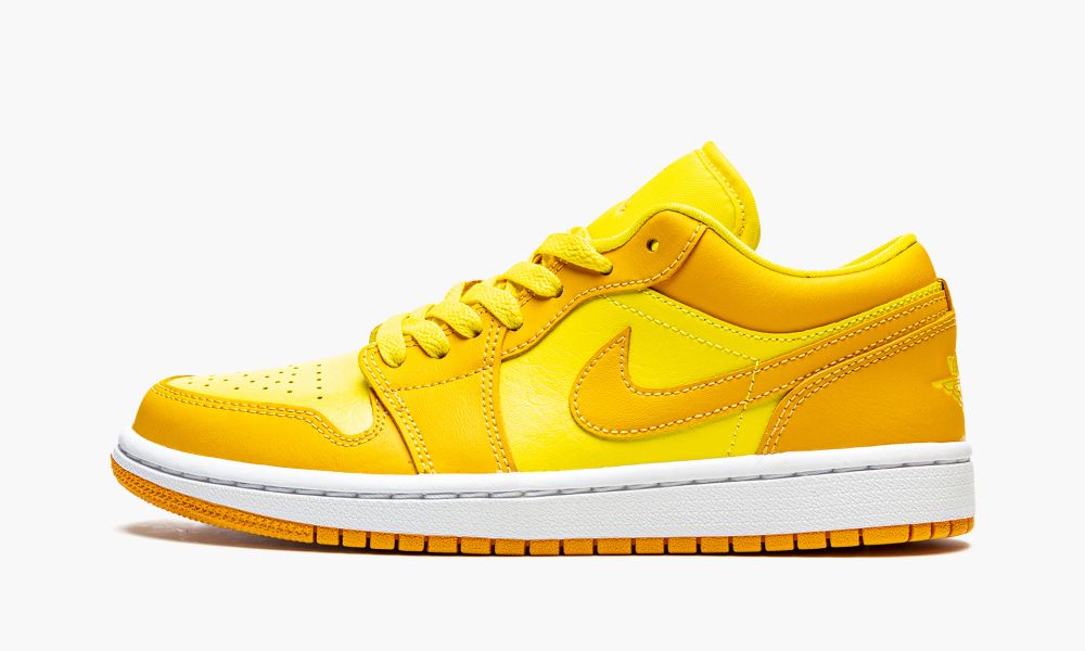 Nike Air Jordan 1 Low "Yellow Strike" Sko Dame Hvite Gul | Norge-8073294