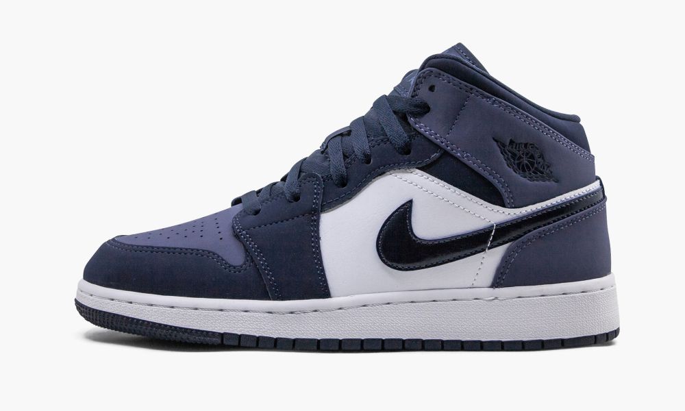 Nike Air Jordan 1 MID (GS) "Sanded Purple" Sko Barn Blå Obsidian | Norge-4173268