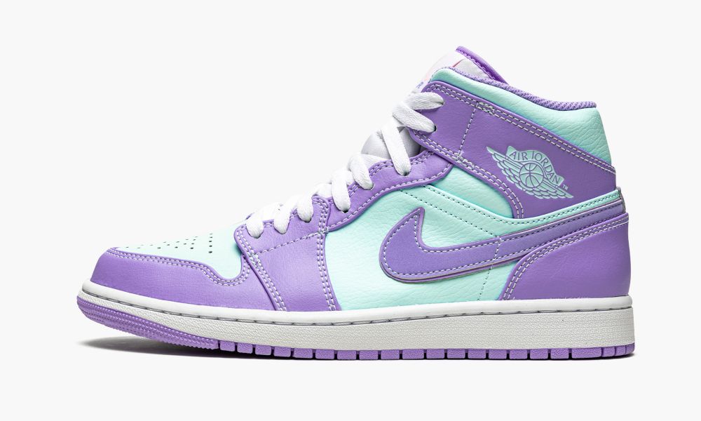 Nike Air Jordan 1 Mid "Purple Pulse / Glacier Blue" Sko Herre Blå Lilla | Norge-6518247