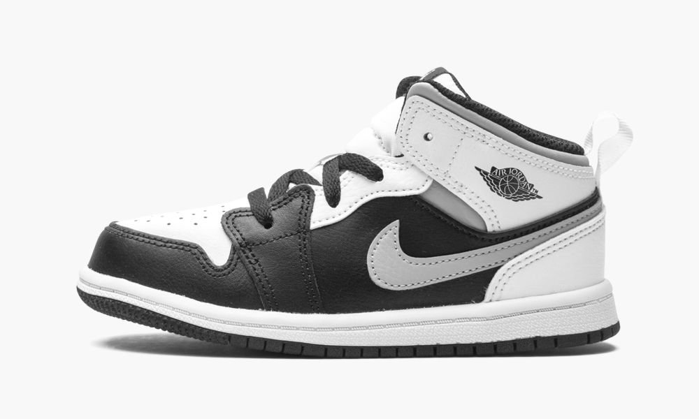 Nike Air Jordan 1 Mid (TD) "White Shadow" Sko Barn Svarte Hvite Grå | Norge-1548792