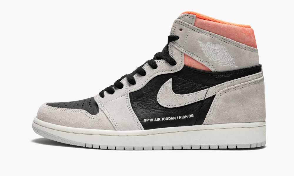 Nike Air Jordan 1 Retro High OG "Neutral Grey/Hyper Crimson" Sko Herre Svarte Grå | Norge-8401976