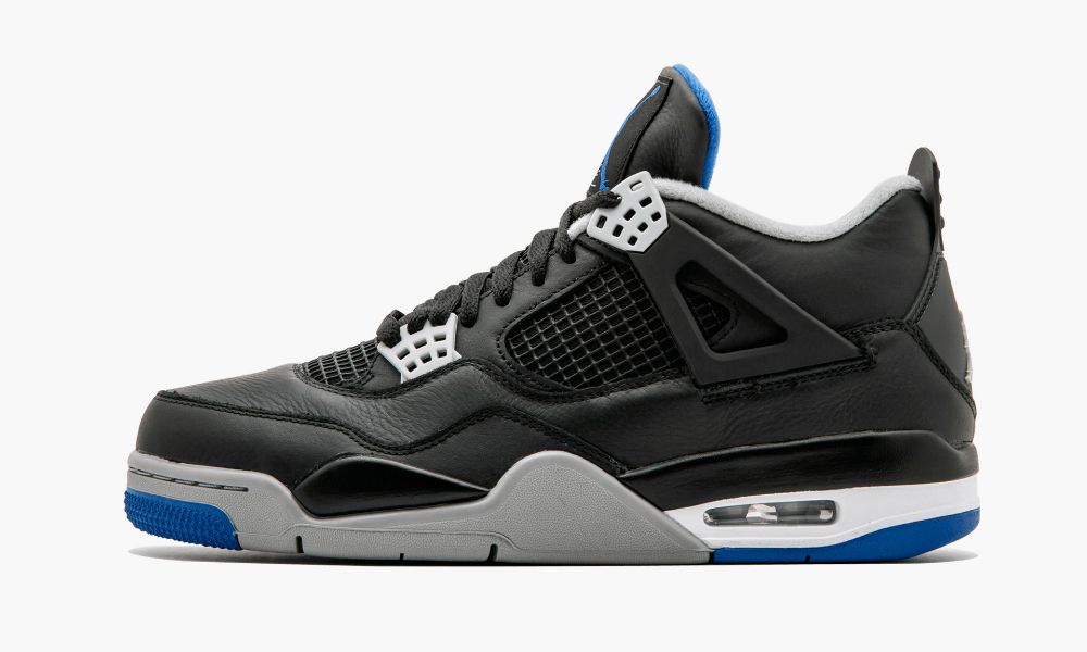 Nike Air Jordan 4 Retro "Alternate Motorsports" Sko Herre Svarte Kongeblå Sølv | Norge-3186942