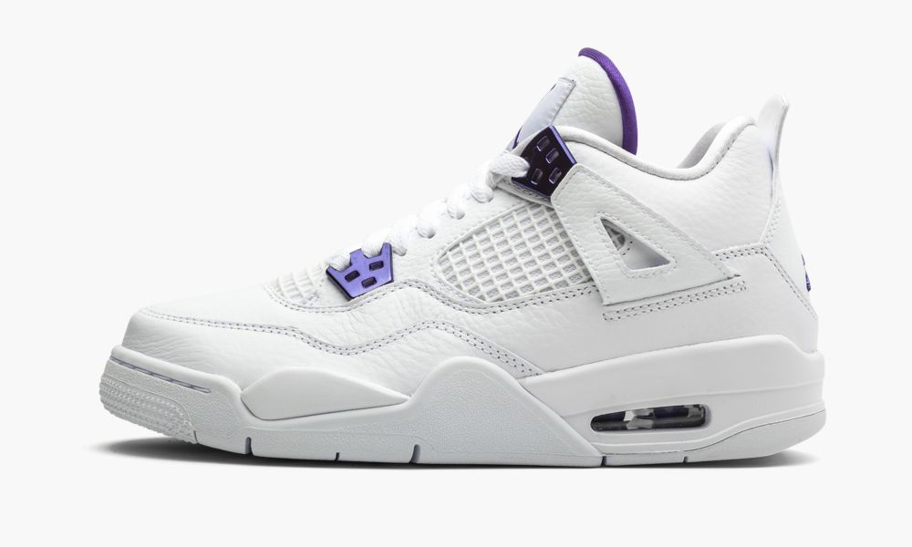 Nike Air Jordan 4 Retro GS "Metallic Pack - Purple" Sko Barn Hvite Lilla | Norge-9265801