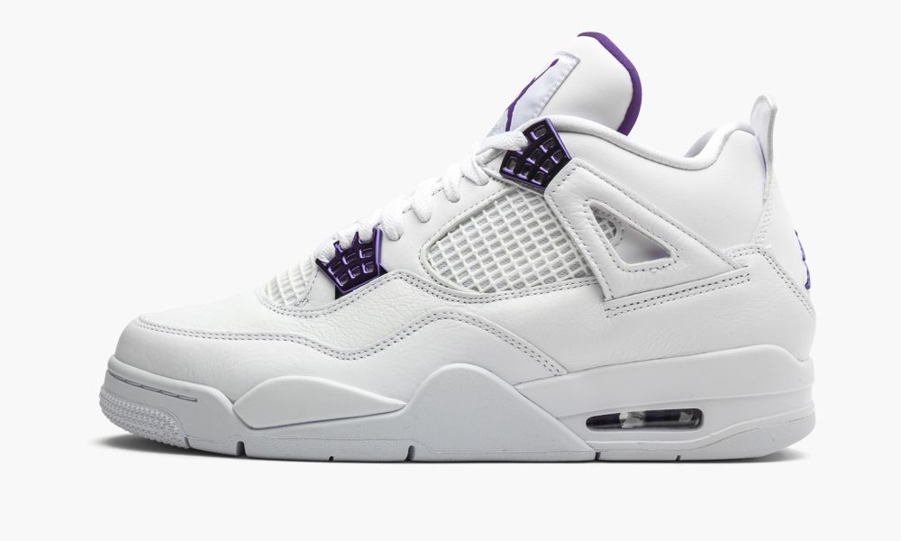 Nike Air Jordan 4 Retro "Metallic Pack - Purple" Sko Herre Hvite Lilla Sølv | Norge-8653079