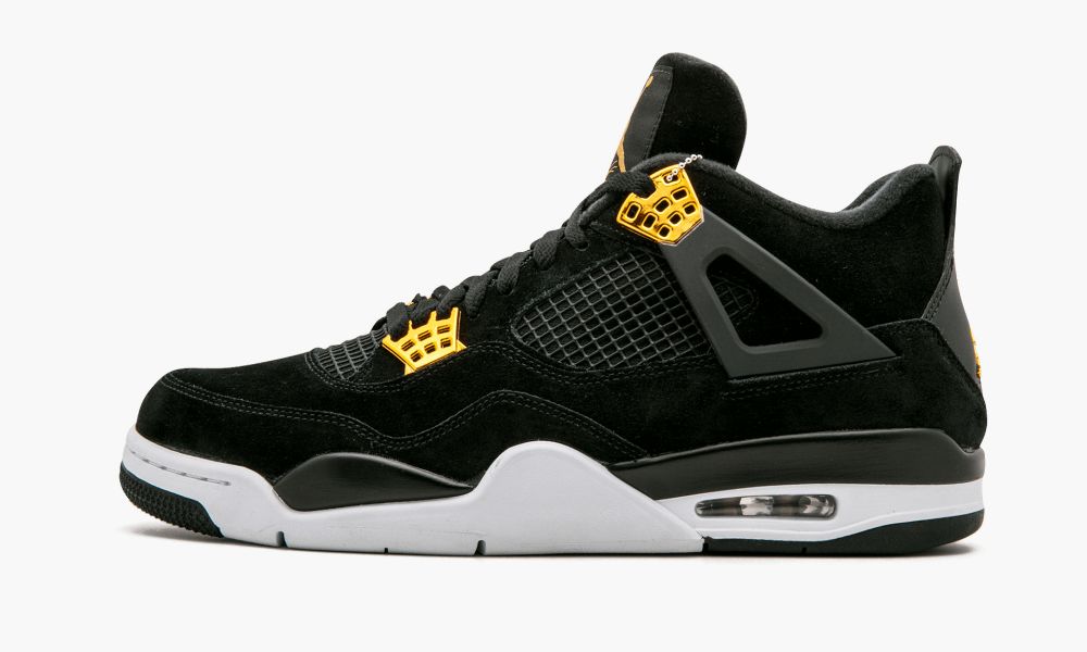 Nike Air Jordan 4 Retro "Royalty" Sko Herre Svarte Hvite Gull | Norge-7824056