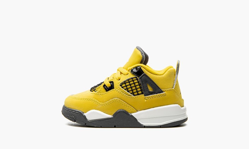 Nike Air Jordan 4 Retro TD "Lightning 2021" Sko Barn Gul Blå Grå | Norge-9027815