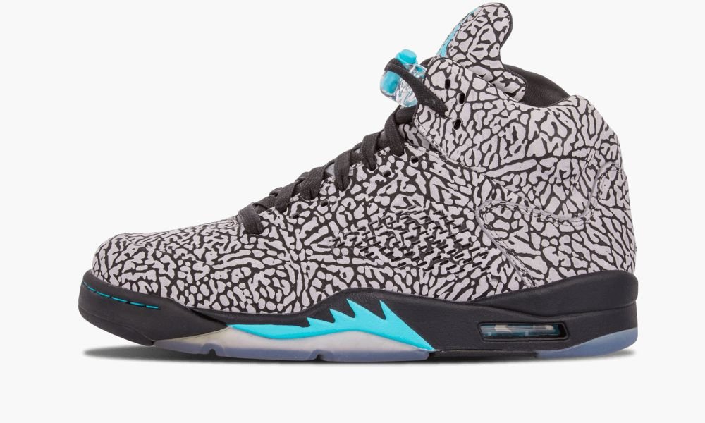 Nike Air Jordan 5 3Lab5 "Elephant Print" Sko Herre Svarte Grå Blå Grå | Norge-6025417