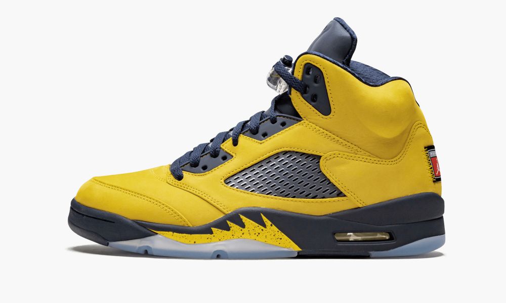 Nike Air Jordan 5 Retro SE "Michigan" Sko Herre Gul Blå Marineblå | Norge-7329061