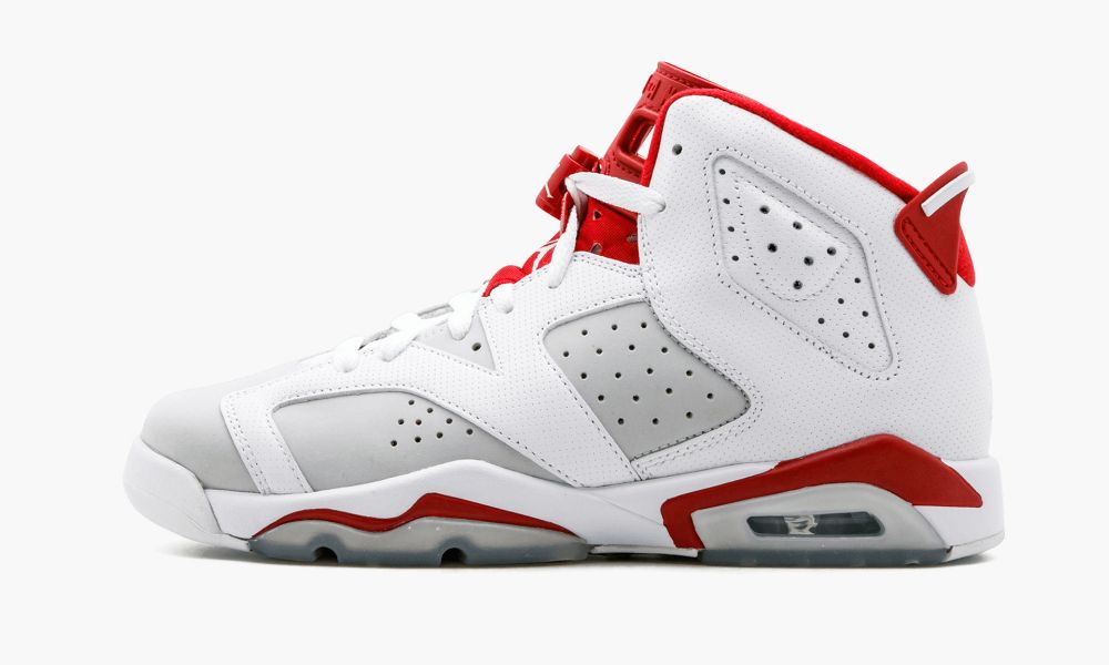 Nike Air Jordan 6 Retro BG "Alternate" Sko Barn Rød Hvite Platina | Norge-9281047