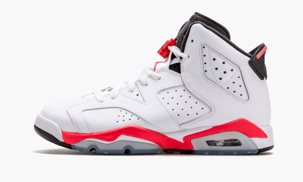 Nike Air Jordan 6 Retro BG "Infrared" Sko Barn Svarte Rød Hvite | Norge-4253719