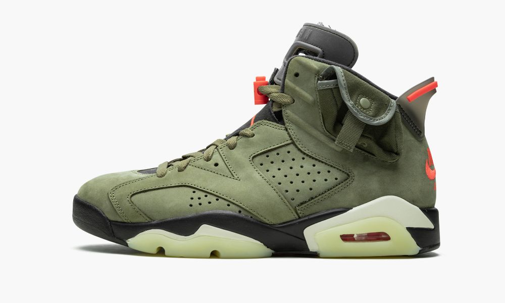 Nike Air Jordan 6 Retro "Cactus Jack - Travis Scott" Sko Herre Svarte Grønn Olivengrønne | Norge-3819657