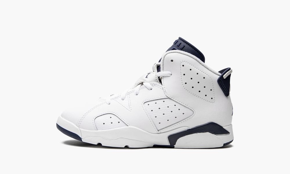 Nike Air Jordan 6 Retro PS "Midnight Navy 2022" Sko Barn Hvite Marineblå | Norge-9302718