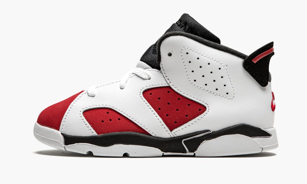 Nike Air Jordan 6 Retro TD "Carmine 2021" Sko Barn Svarte Rød Hvite | Norge-7854963