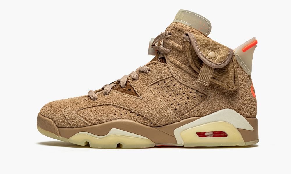 Nike Air Jordan 6 Retro "Travis Scott - British Khaki" Sko Herre Khaki | Norge-4098723