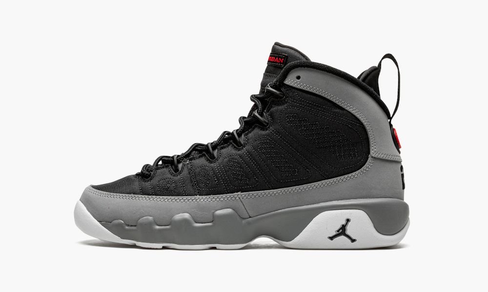 Nike Air Jordan 9 Retro GS "Particle Grey" Sko Barn Svarte Rød | Norge-7561942